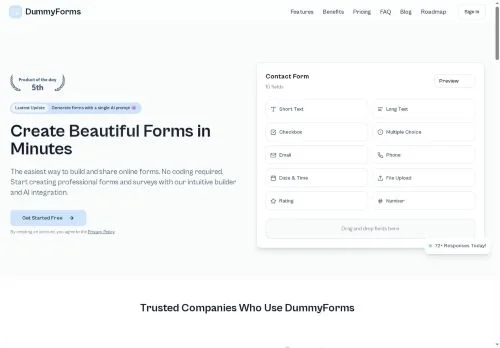 converted screenshot of DummyForms