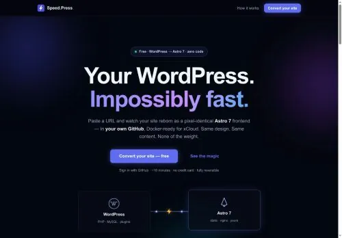 original screenshot of Speed.Press